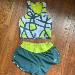 Like new Rabbit race kit, crop and split shorts size small